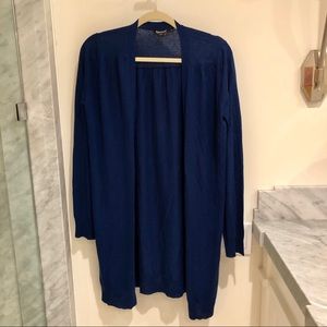 REDUCED ! DKNY silk/cashmere long cardigan indigo